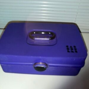 90’s Caboodles Gemstone Jewelry Organizer Carrying Case #2410 Purple Vintage